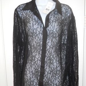 LAUREN RALPH LAUREN Lace Shirt Blouse Top